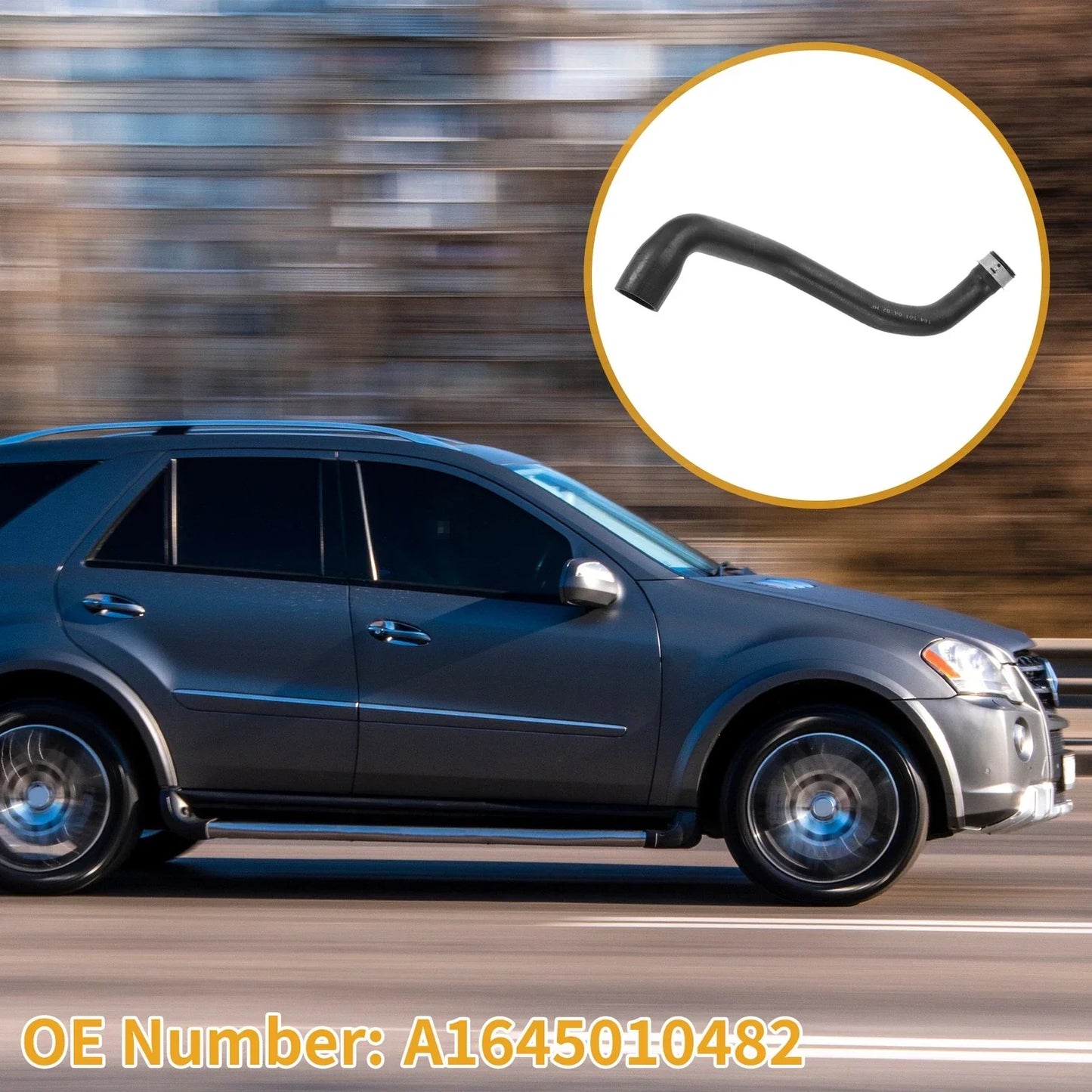 Radiator Hose for Mercedes-Benz ML350 3.5L (2006-2011) Rubber Black