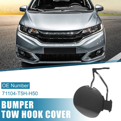 Front Bumper Tow Hook Cover for Honda Fit 2018-2019 Matte Black