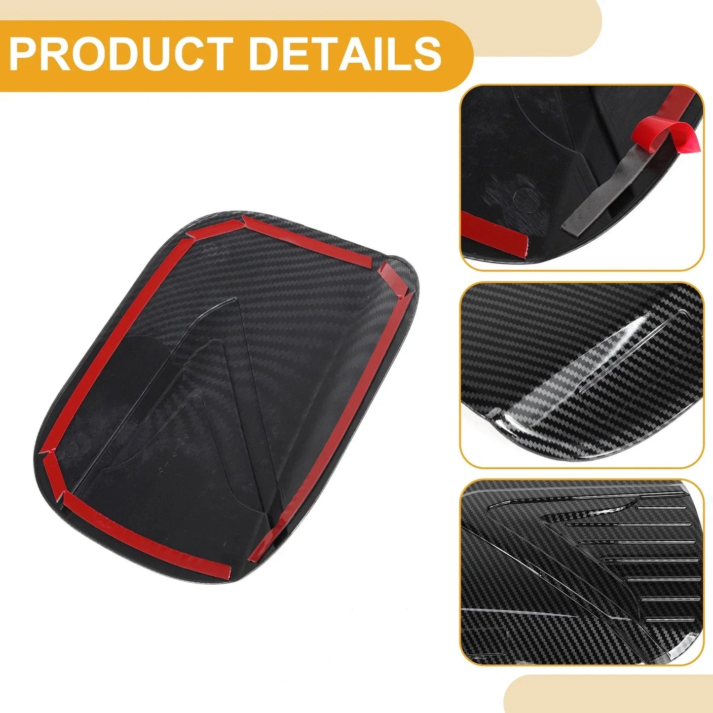 Fuel Tank Door Cap for Hyundai Palisade 2019-2025 Gas Tank Flap Carbon Fiber