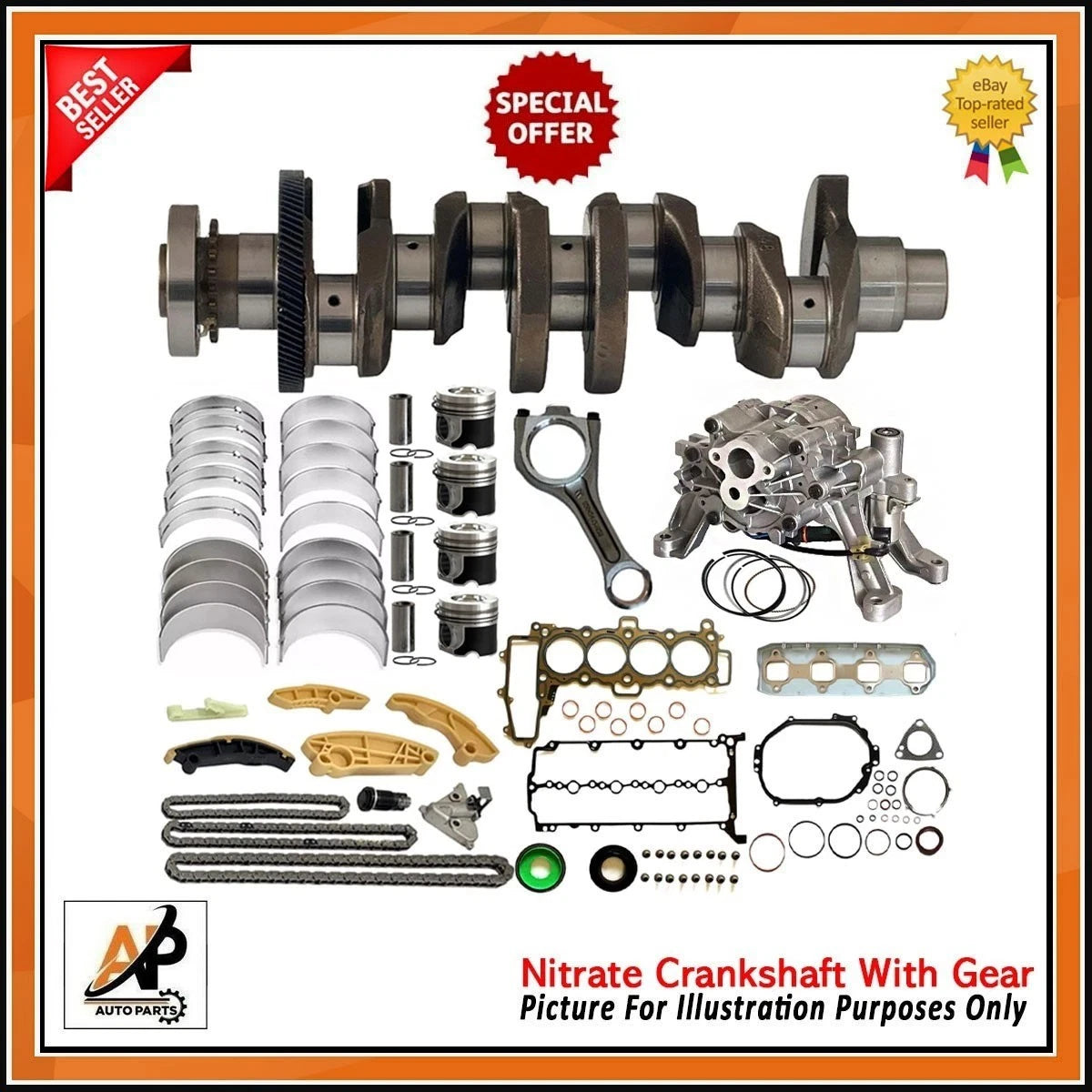 Crankshaft Engine Rebuilt Kit for Land Rover Range Rover Sport 2.0D (2014–2023)