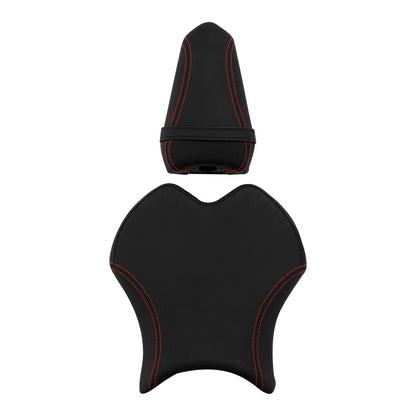 Black Red Driver & Passenger Seats for Yamaha YZF R6 (2017-2022)
