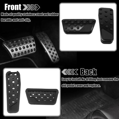 Brake Gas Accelerator Pedal Cover Set for Dodge Challenger Charger (2009-2019)