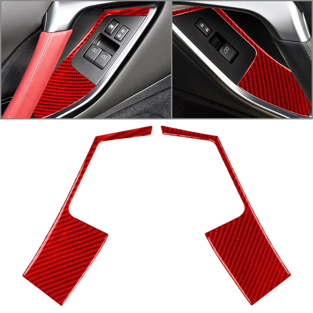 Inner Door Window Lift Switch Button Cover for Nissan GTR R35 (2008-2016)