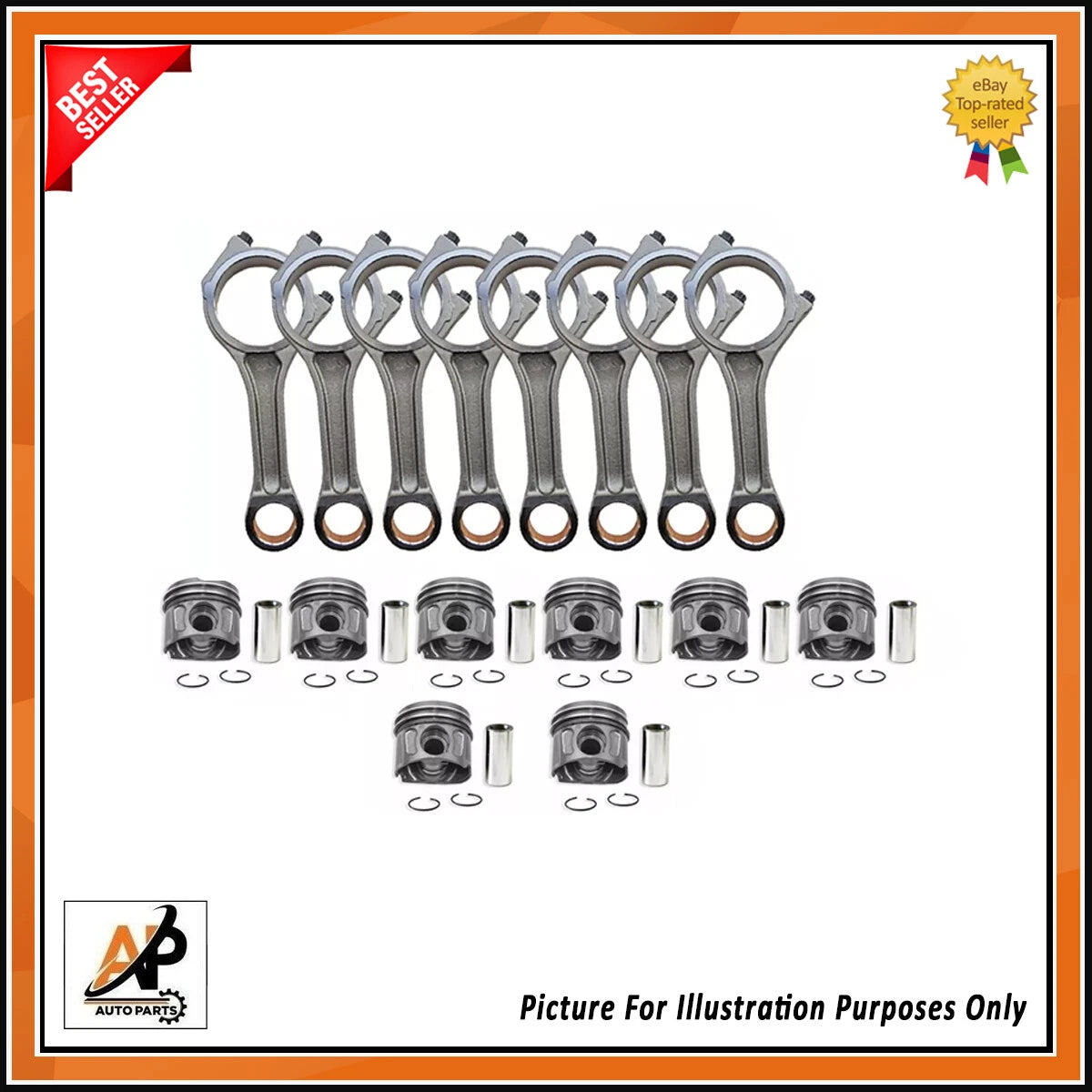 Crankshaft Bearings and Conrods Set for Range Rover Sport 448DT (2014–2019)
