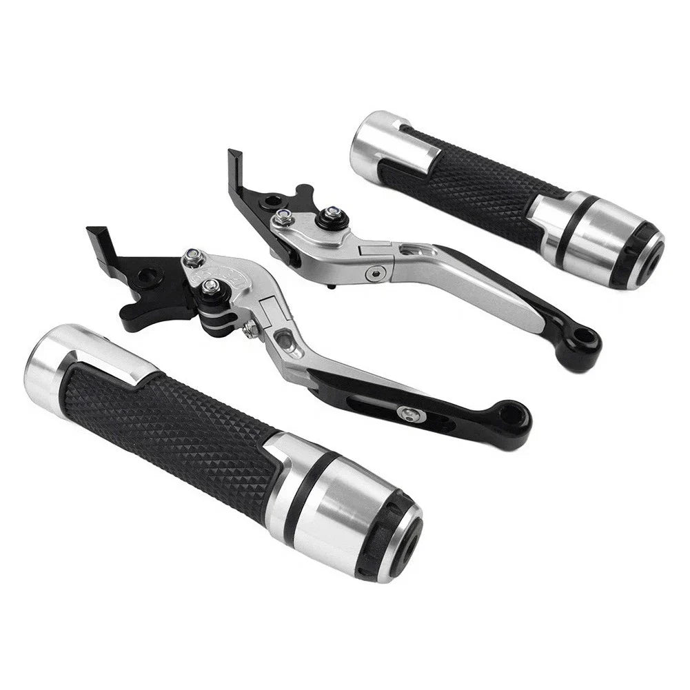 Folding Extendable Brake Clutch Levers & Handlebar Grips for Kawasaki ZX6RR