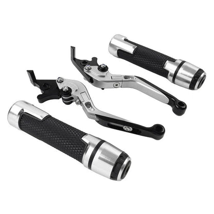 Folding Extendable Brake Clutch Levers & Handlebar Grips for Kawasaki ZX6RR