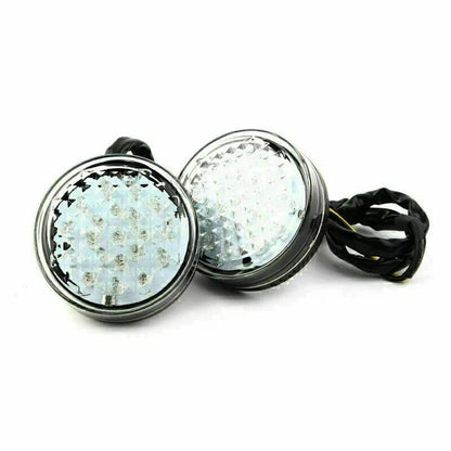 Clear LED Round Smoke Turn Signal Indicator Blinker Light for Car 12V