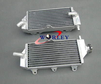 Aluminum Radiator & Blue Hose for Kawasaki KX125 KX 125 (2003-2008)