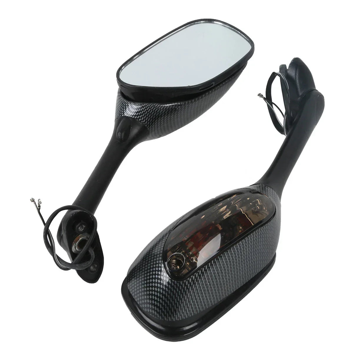 Clear/Smoke Turn Signal Rearview Mirrors for Suzuki GSXR600 GSXR750 (2006-2025)