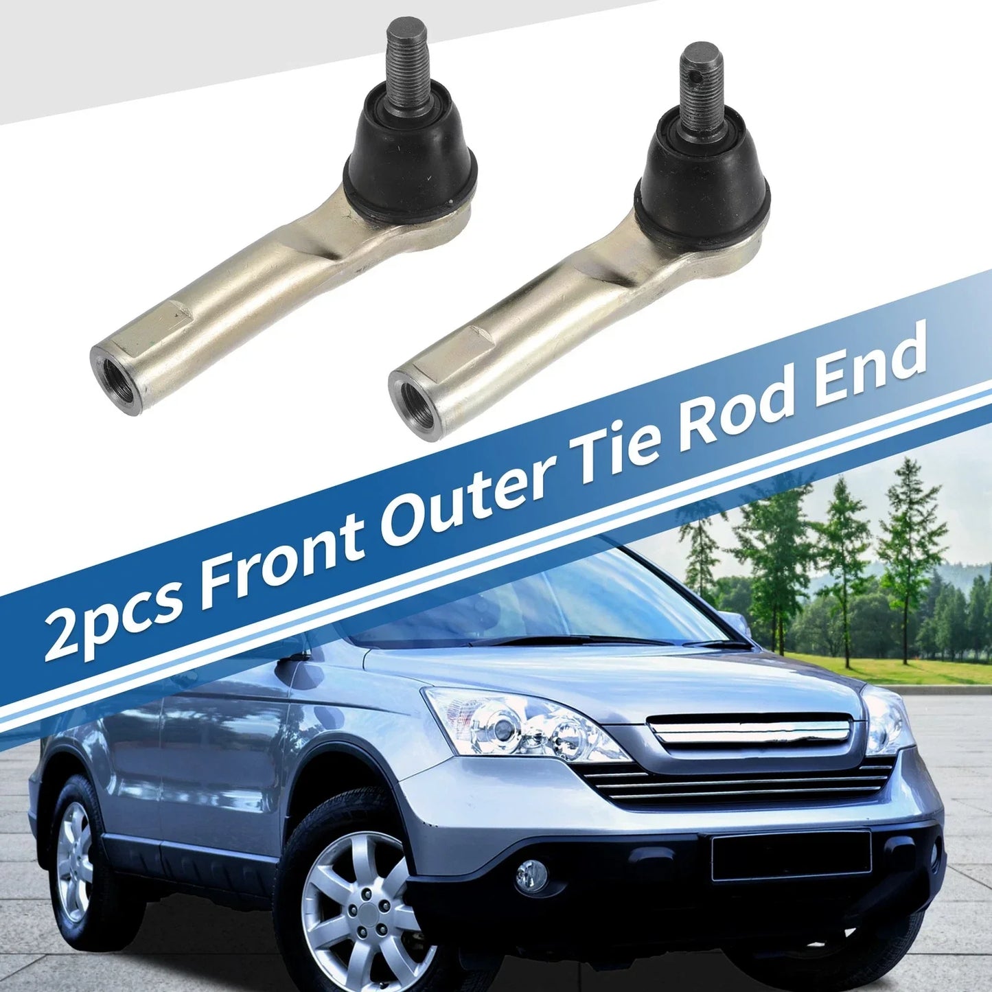 2 x Front Outer Tie Rod End Links for Honda CR-V (2007-2011)