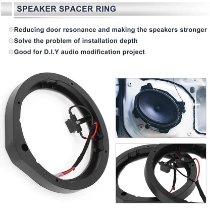 6.5" Tweeter Speaker Spacer Adaptor for Honda  - 2 x Set