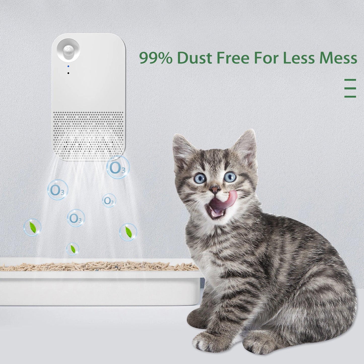 Deodorizer for Pet Cat Litter Box - Odor Eliminator Dust-Free Bathroom