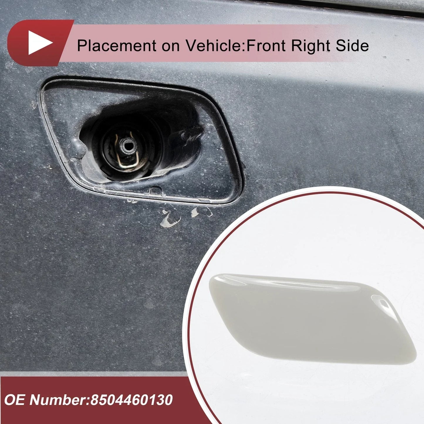 Front Right Washer Nozzle Cover for Lexus LX570 (2008-2011) Unpainted 1 x
