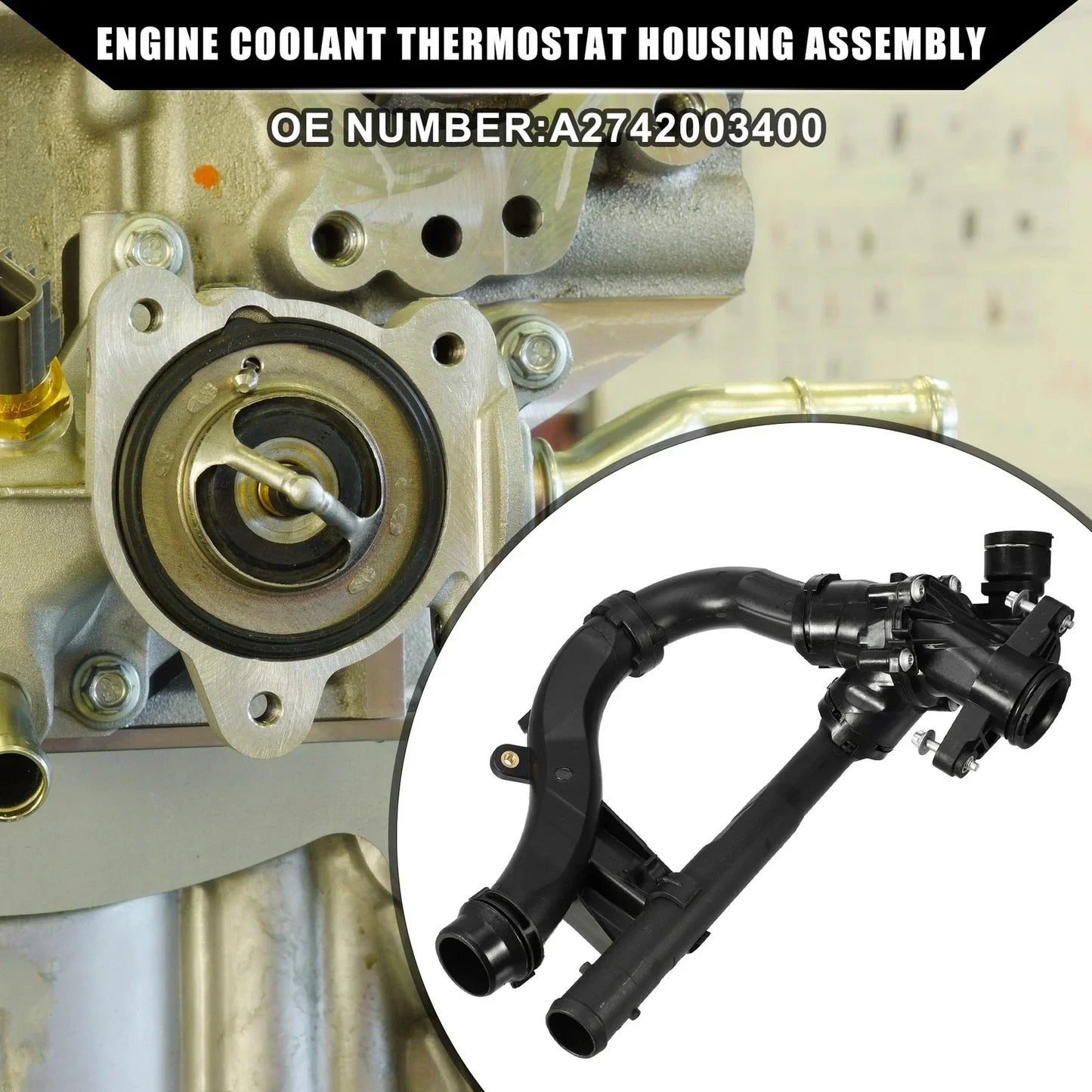 Engine Coolant Thermostat Housing for Mercedes-Benz E300 (2008-2021)