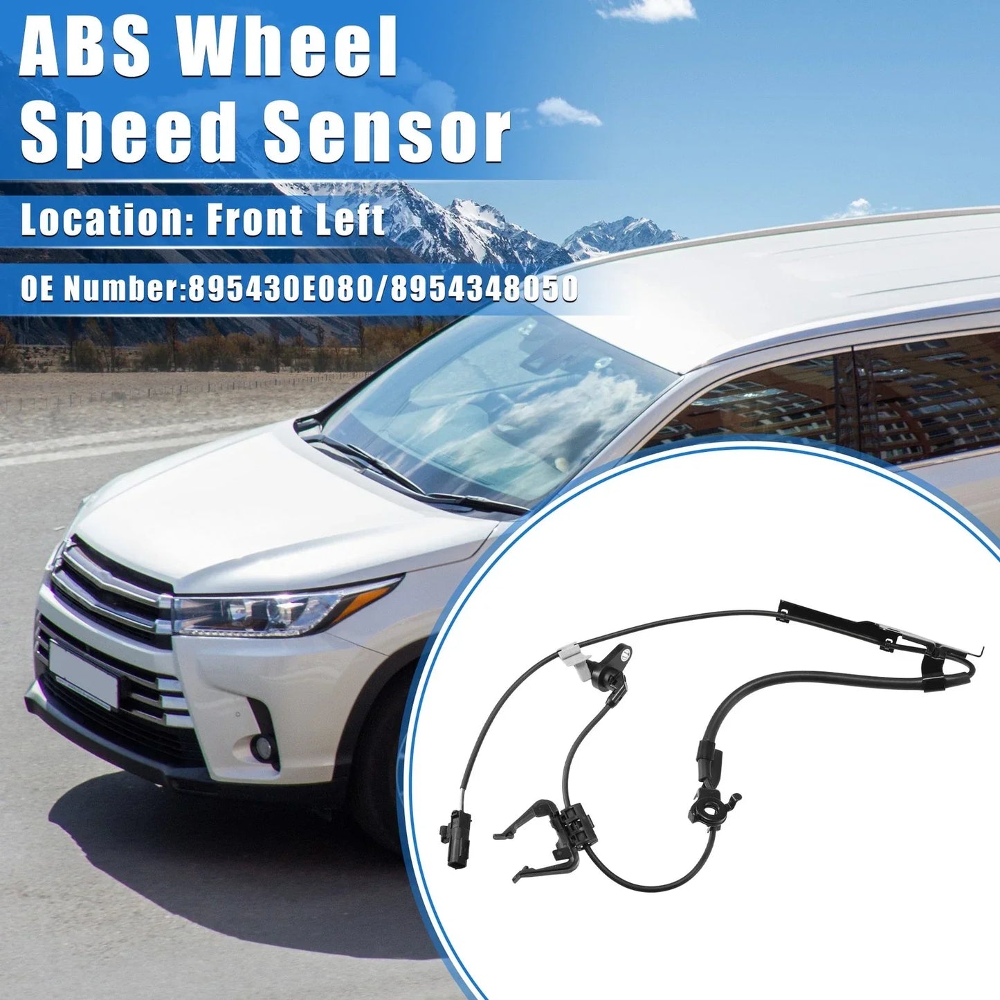 ABS Wheel Speed Sensor for Toyota Highlander Front Left Side (2001-2007)