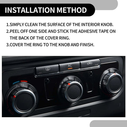 Rear AC Heat Temp Climate Switch Knob Cover for Dodge Durango (2011-2020)
