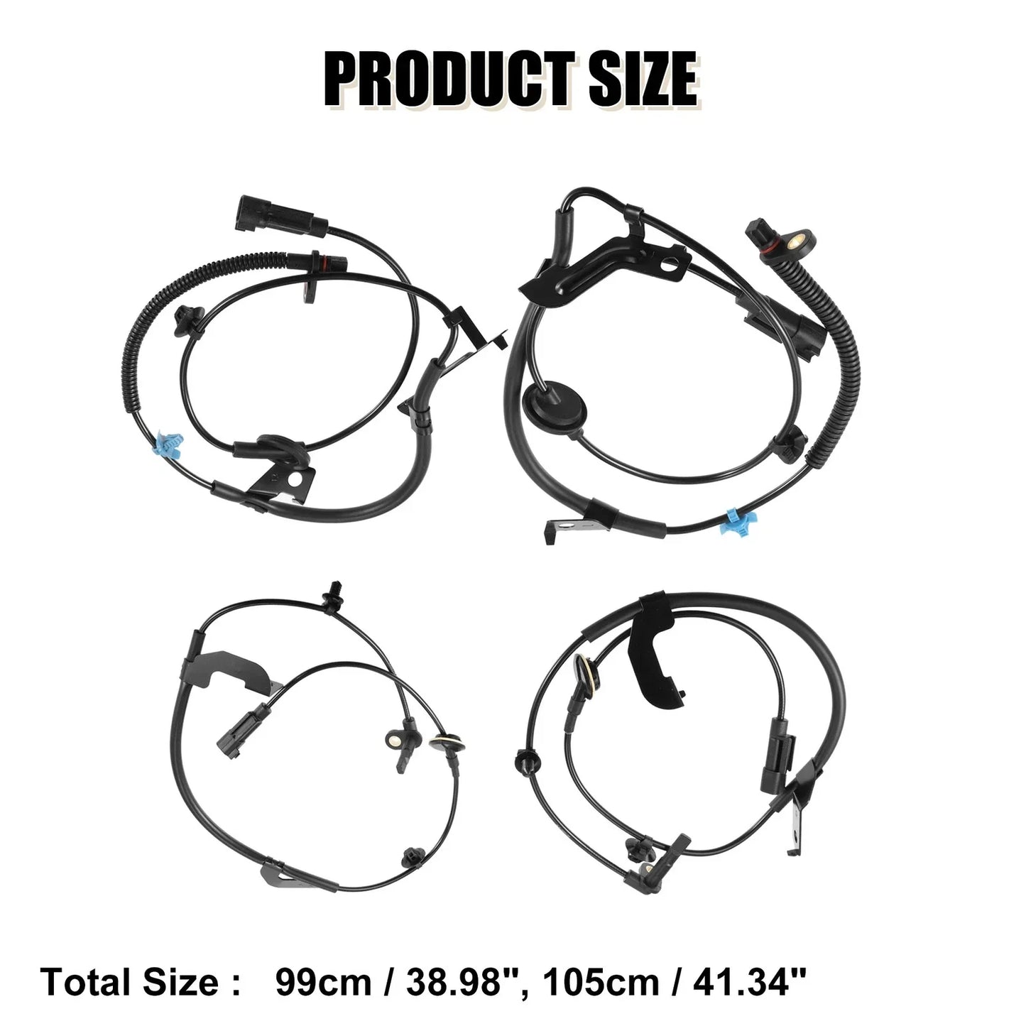 4 x ABS Wheel Speed Sensors for Chrysler 200 (2011-2014)