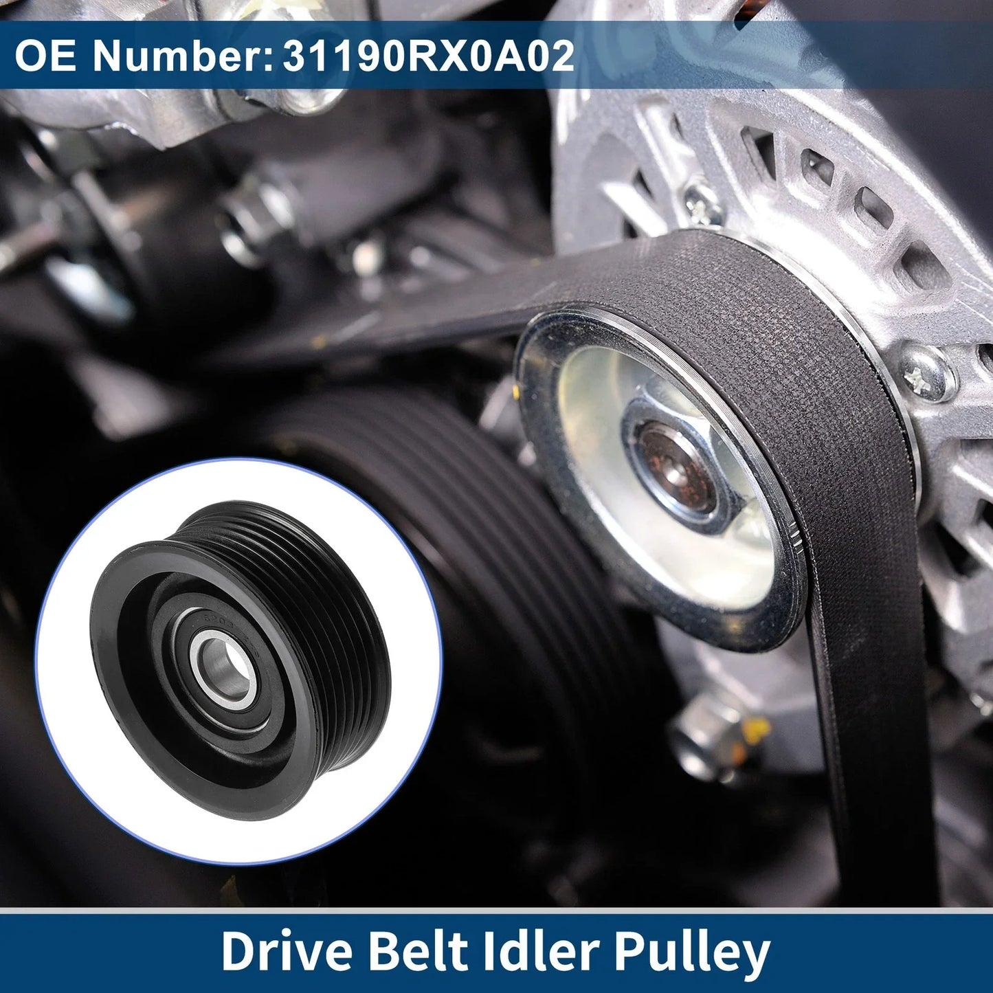 Drive Belt Idler Pulley for Honda CR-V, Acura (2012-2014) - 1 x Pulley