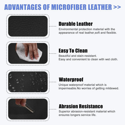 Microfiber Leather Auto Armrest Cover Pad for Honda HR-V (2016-2021) Black/Red