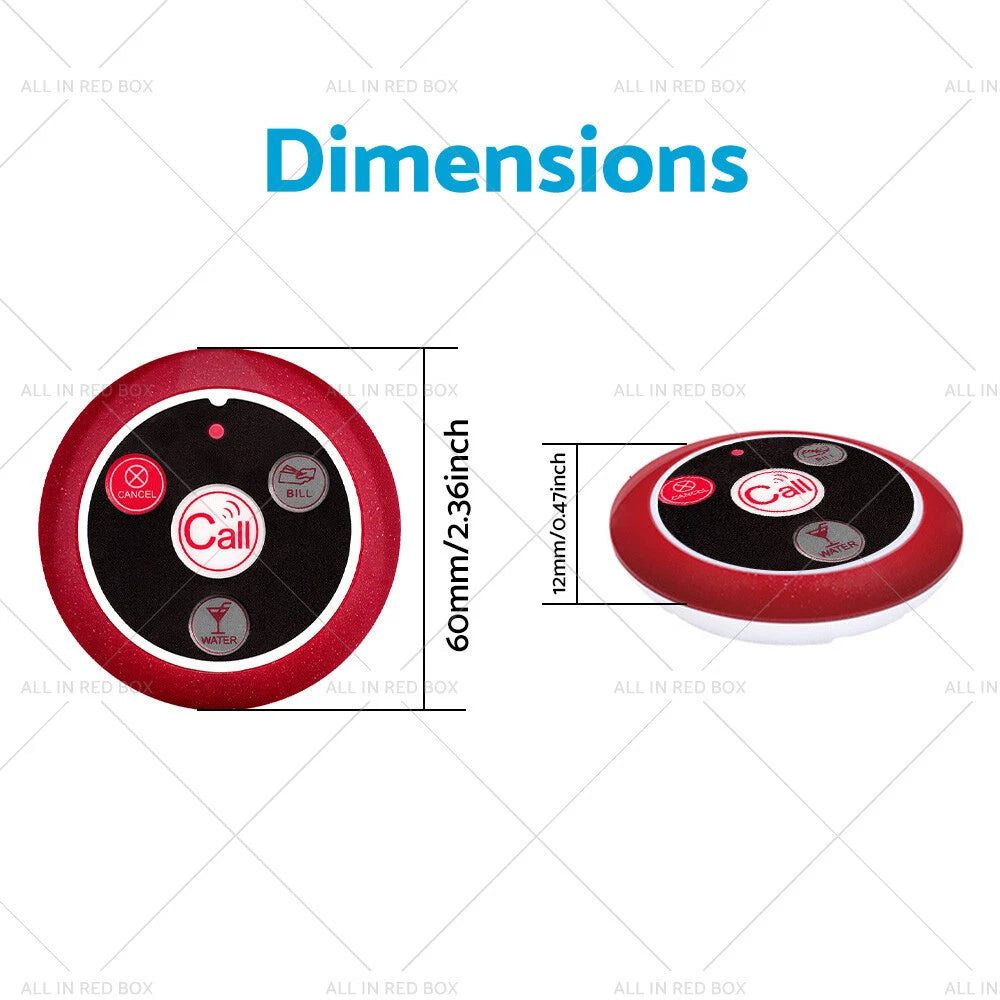 10 x Wireless Restaurant Pager System for Food Truck Cafe Club