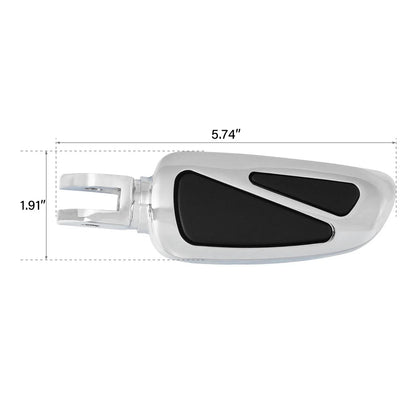 Chrome Rider Driver & Passenger Footpegs for Harley Low Rider (2018-2025)