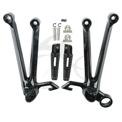 Black Rear Footrest Footpeg Bracket for Suzuki GSXR1000 (2003-2006)