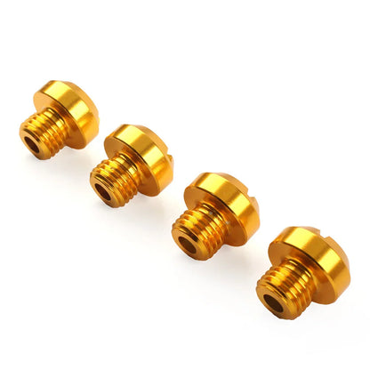4PCS M10 Motorcycle Mirror Hole Blanking Plugs Screws Caps Gold