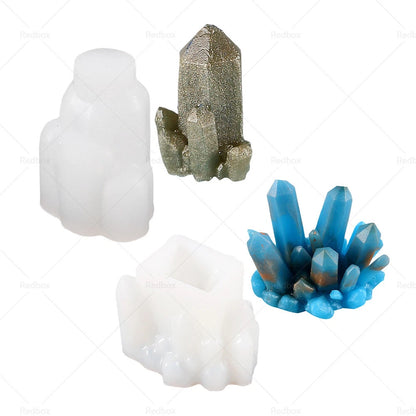 Silicone Epoxy Resin Mold for Crystal Cluster Quartz Rock Column