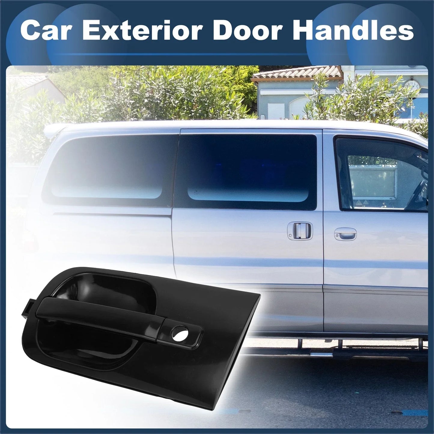 Front Left Exterior Door Handle for Hyundai H1 STAREX (2007-2009) Black 1 x