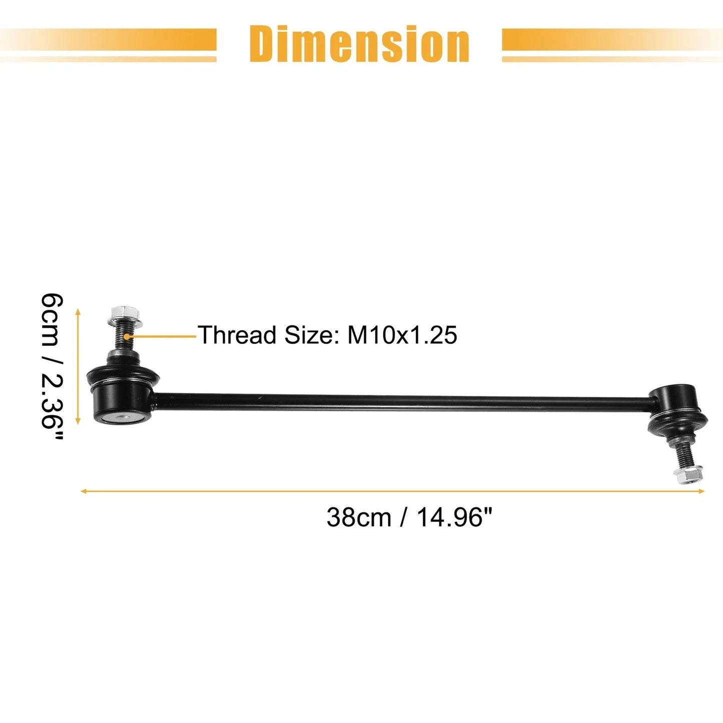 2 x Front Rear Sway Bar Links for Honda Civic (2016-2019)