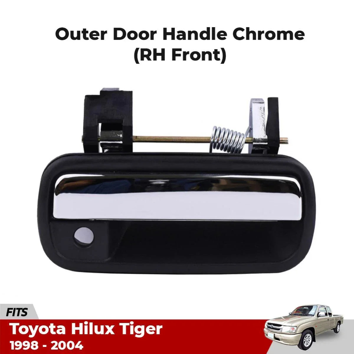 Outer Door Handles Chrome Front RH Fits Toyota Hilux LN147 Pickup 1998-04 D06