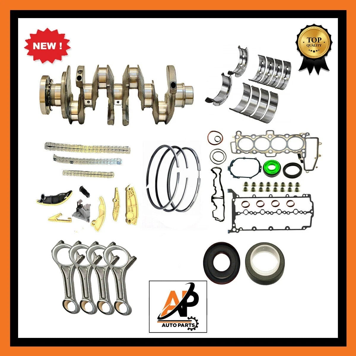 Crankshaft Engine Rebuild Parts Kit Replacement for Land Rover Jaguar (2008–2019)