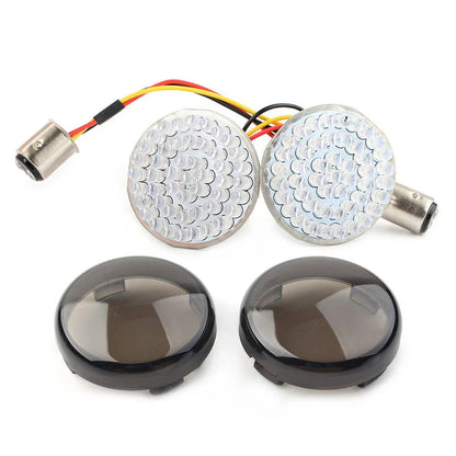 Smoke Front Turn Signal LED Light Panel for Harley Dyna Road Street Glide (2006-2023)