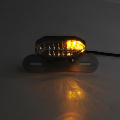 1x Smoke Lens 16 LED Turn Signal Brake License Plate Tail Light for Car