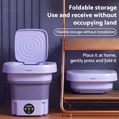 Portable 8L Foldable Washing Machine 3 Modes Deep Cleaning 240V
