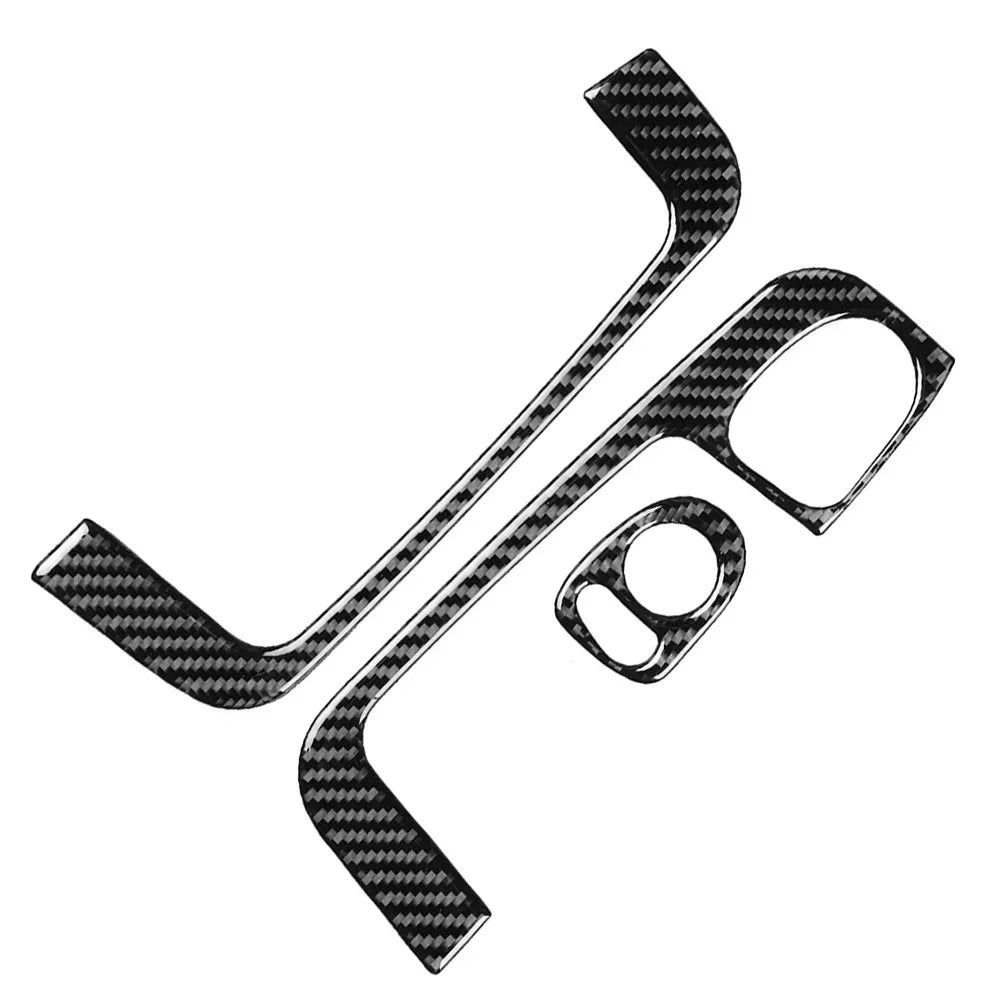 Carbon Fiber Inner Door Armrest Handle Trim for Fiat 500 (2012-2015)