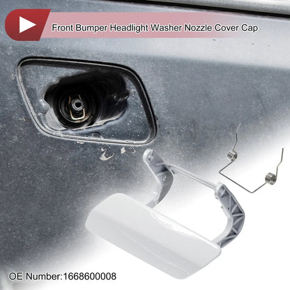 Front Left Washer Nozzle Cover for Mercedes-Benz GL350 (2013-2016) White