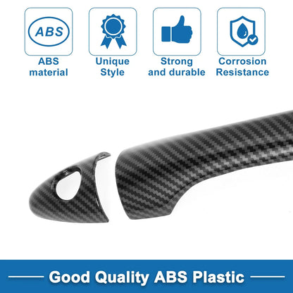 Door Handle Cover Trim for Hyundai IX35 Carbon Fiber Black (2010-2015)
