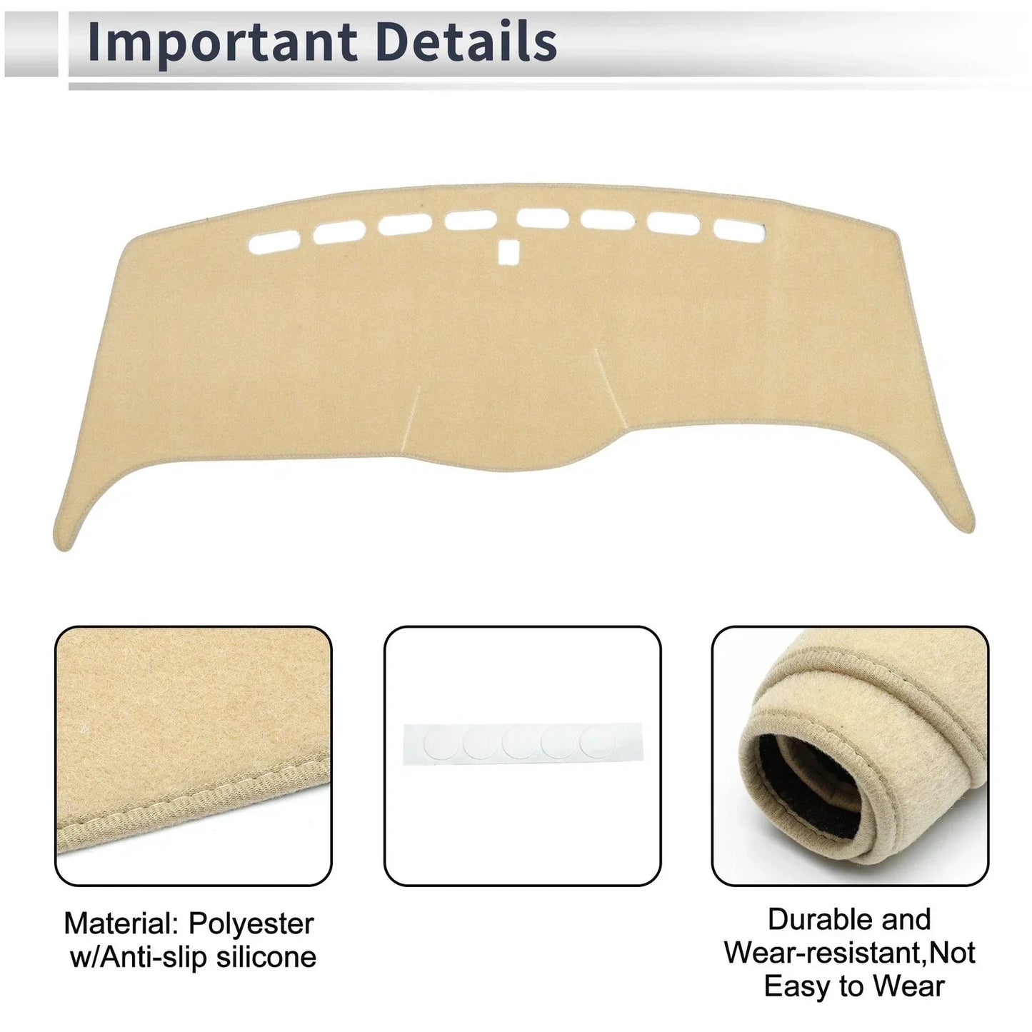 Dashboard Cover Mat for Honda Odyssey RB1 RB2 (2003-2008) Sun Protector Beige
