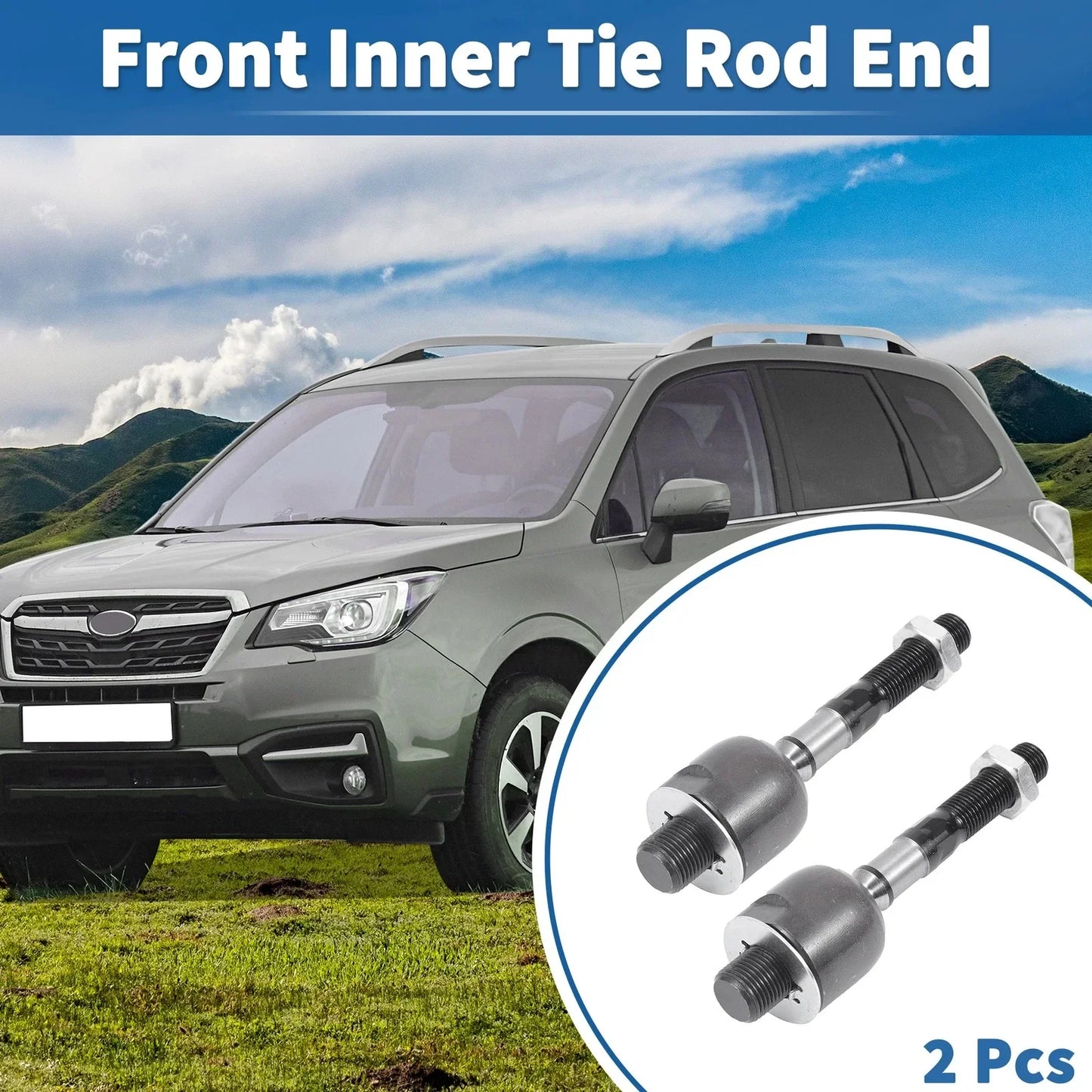 2 x Front Inner Tie Rod End Links for Honda Accord & Acura TL (2003-2007)
