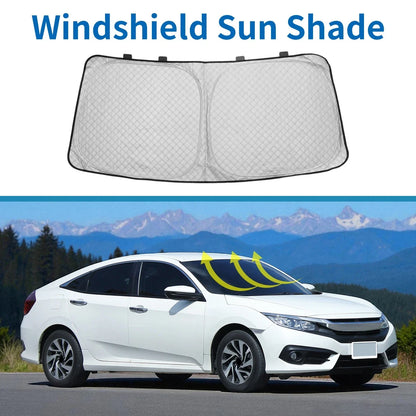 Car Window Cover for Honda N-BOX JF3/JF4 Series Aluminum Film Black