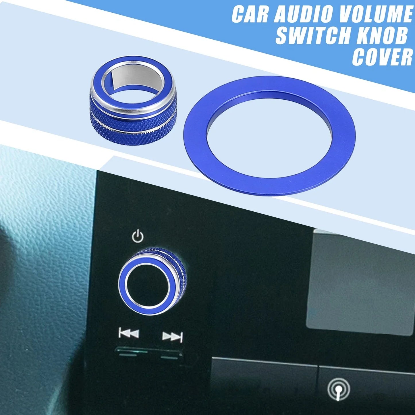 2 x Media Volume Switch Knobs Engine Start Covers for Honda Civic (2022-2023)