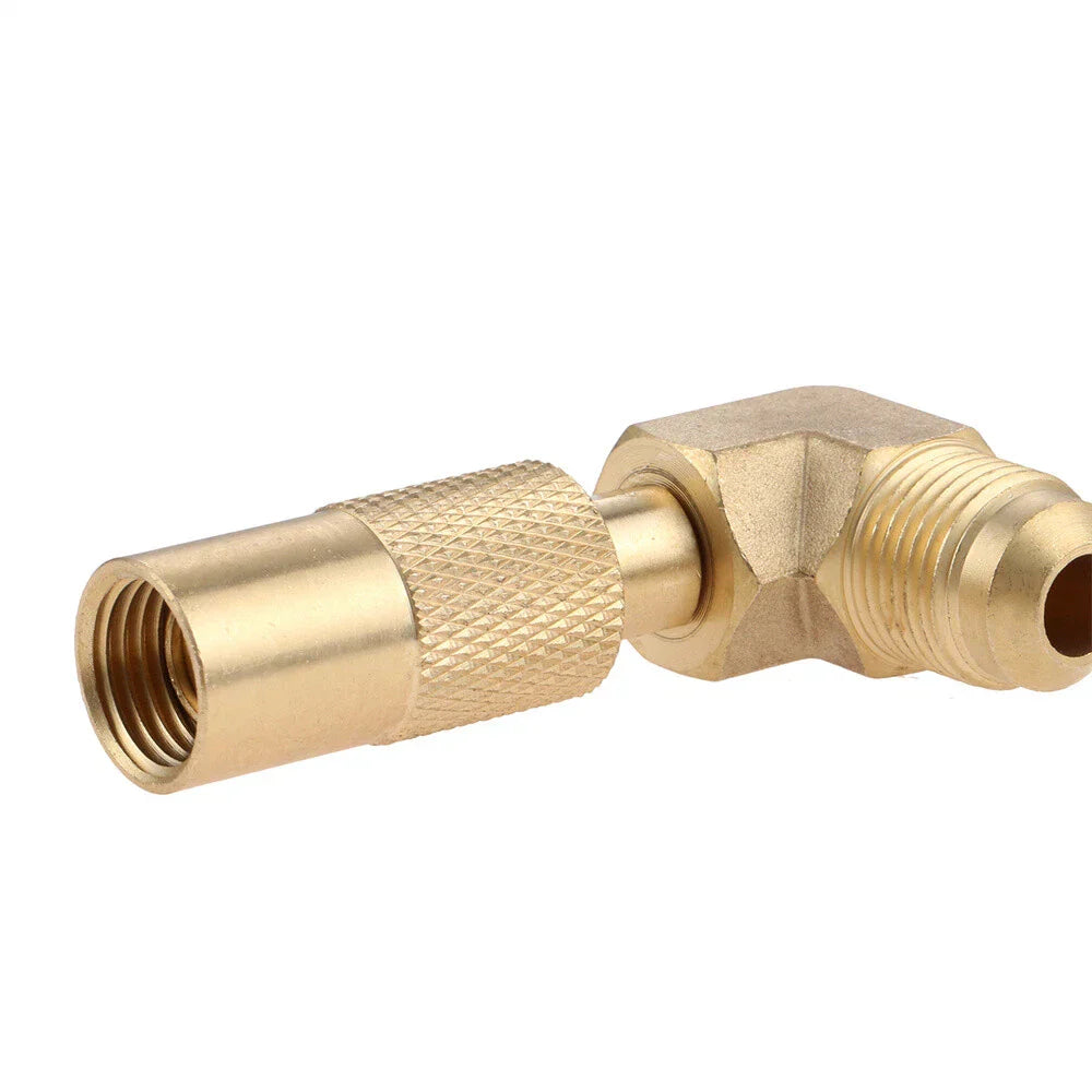 Low Pressure 3/8" Male Flare Propane Elbow Adapter for 17" & 22" Grills