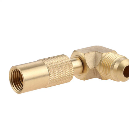 Low Pressure 3/8" Male Flare Propane Elbow Adapter for 17" & 22" Grills