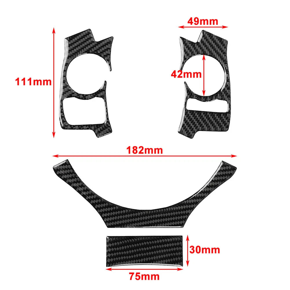 4 Pcs Carbon Fiber Steering Wheel Cover Trim for Lexus IS250 NX200 300h