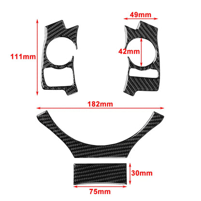 4 Pcs Carbon Fiber Steering Wheel Cover Trim for Lexus IS250 NX200 300h
