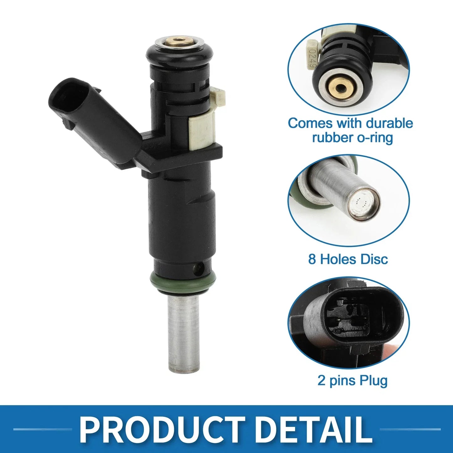 Fuel Injector No.A2720780123 for Mercedes-Benz C300 3.0L 2008-2012 1 x Black