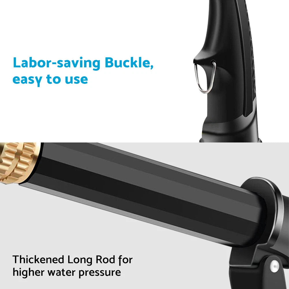 Stainless High Pressure Water Hose Spray Nozzle for Home & Garden Cleaning