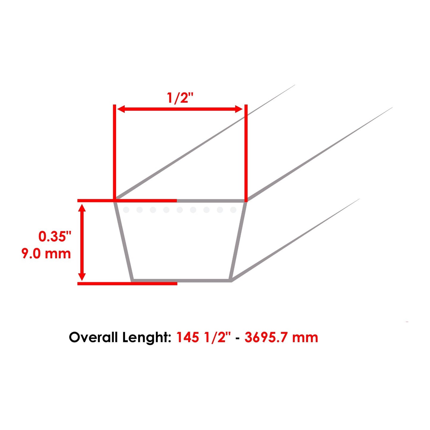 Deck Belt 54 Inch for John Deere Z375R (2017–2020)