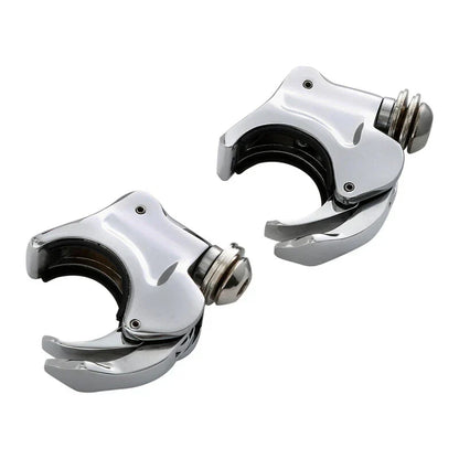 Chrome 39mm Forks Quick Release Windshield Clamps for Harley Dyna, Sportster